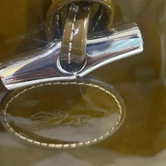 LONGCHAMP Brown Tortoise Patent Leather Large Roseau Toggle Tote - Picture 13 of 13